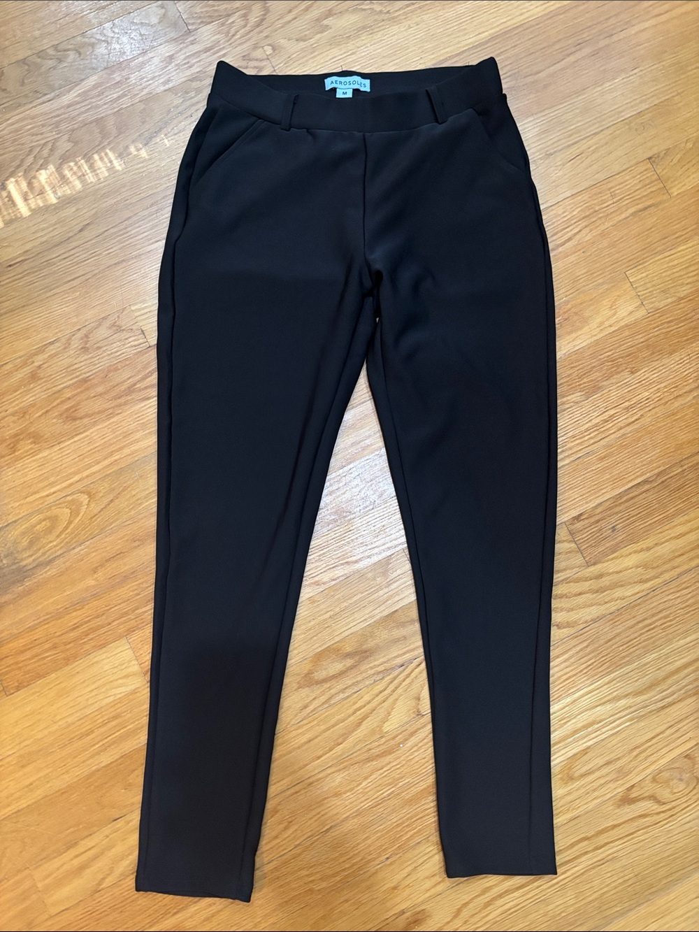 Aerosoles Black Pull-On Ponte Pants